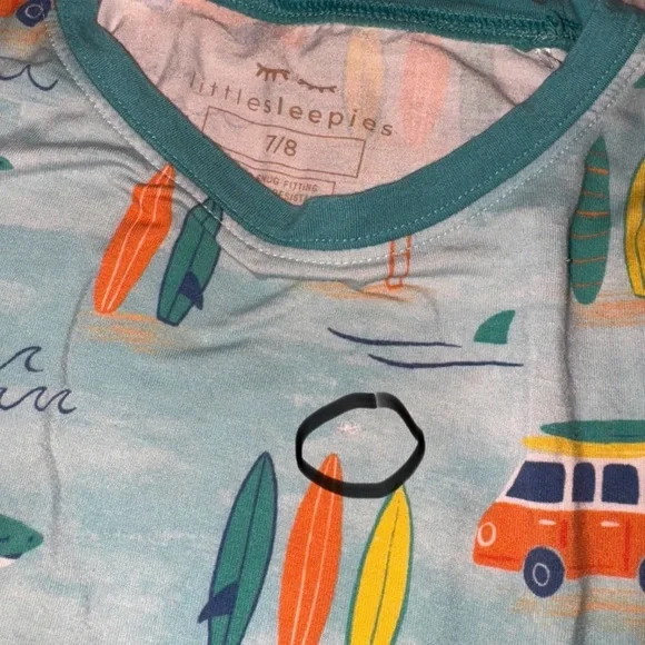Little Sleepies Surf Life 2 piece pajama set - 7/8 - Picture 4 of 4